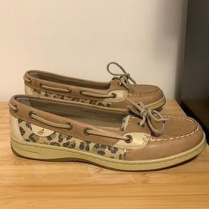 Sperry Topsider Angelfish glitter leopard.